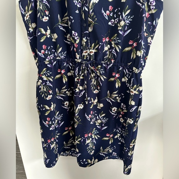 ❤️ Catherine Malandrino Navy Floral Midi Dress XL NWOT - Picture 5 of 6